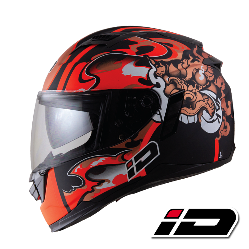ID HELMET SPYDER D4 MATT BLACK CHROME VISOR